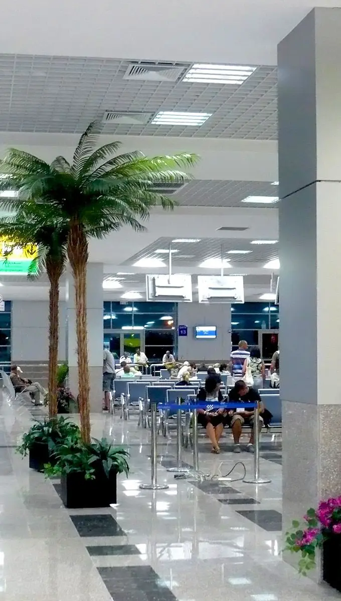 Hurghada International Airport, pictured on an earlier date; a general view of the airport, not of the affected flights.