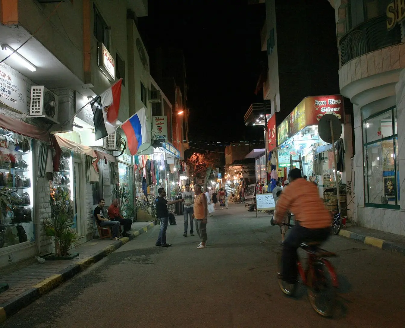 A view of Hurghada at night