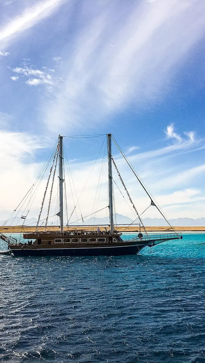Boats off Giftun Island, Hurghada
