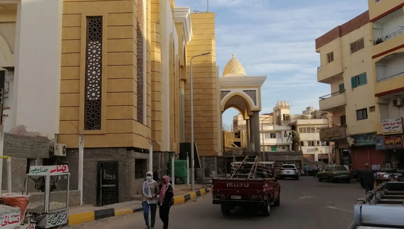 A general view of Hurghada's old town. The photograph shows the city, not the Art Beach performances described.