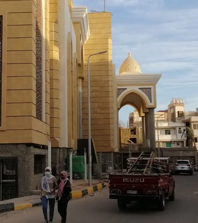 A general view of Hurghada's old town. The photograph shows the city, not the Art Beach performances described.