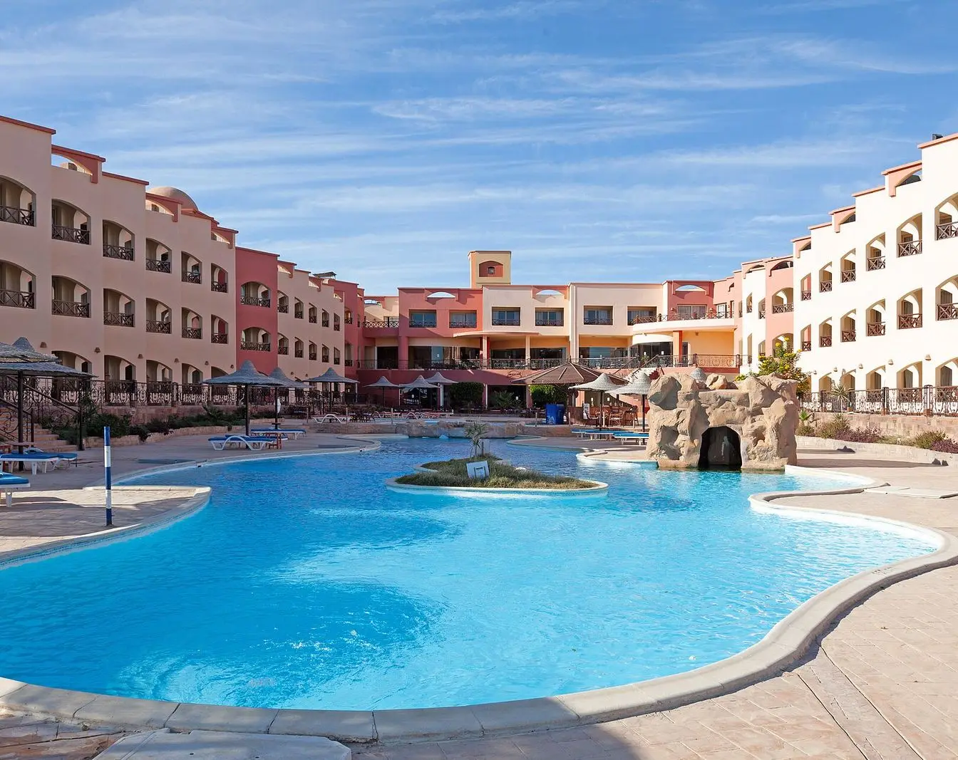 A resort hotel building in Marsa Alam, Egypt