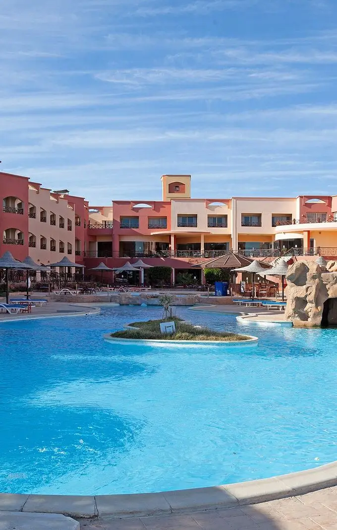 A resort hotel building in Marsa Alam, Egypt