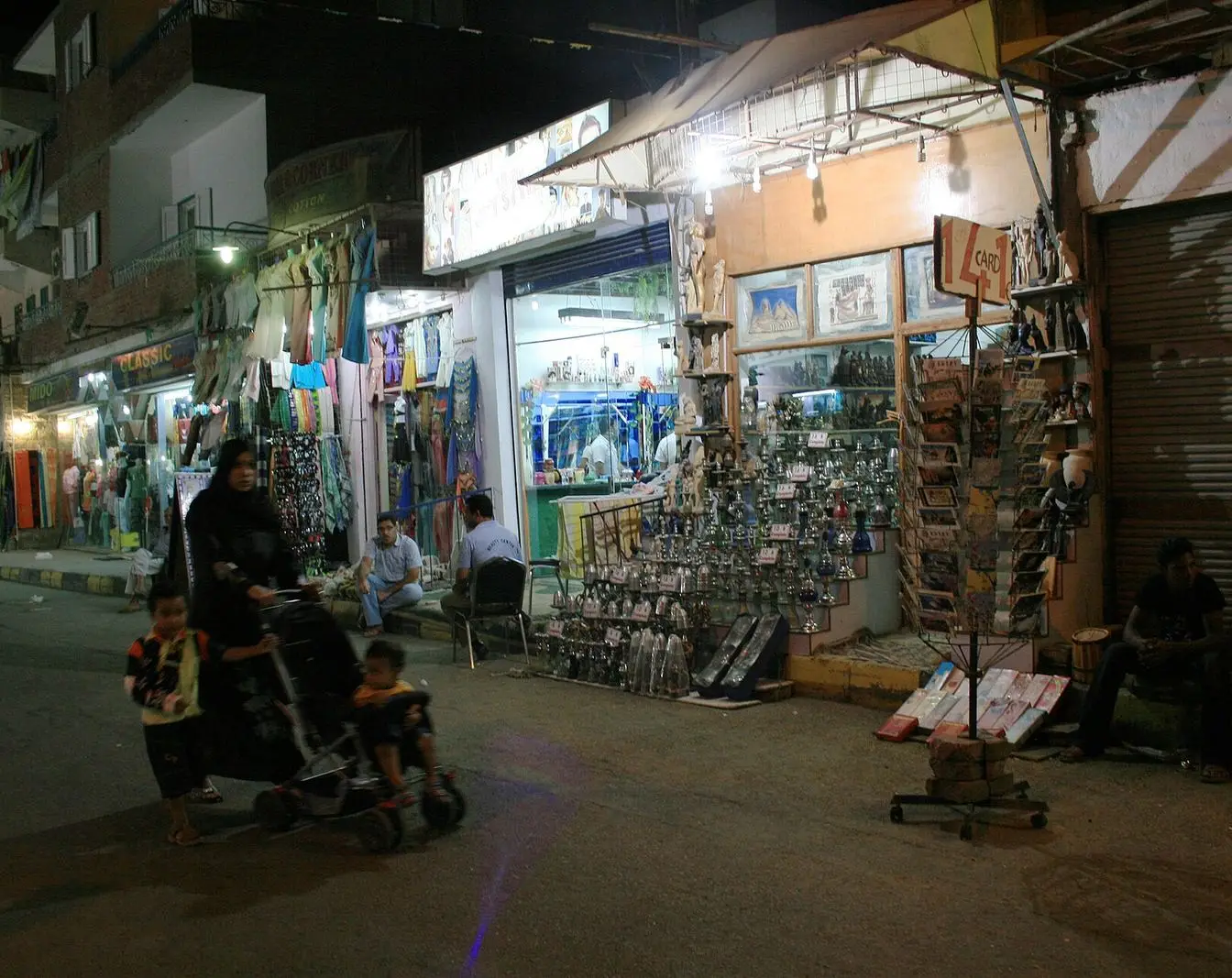 A general night-time view of Hurghada — a city view, not one of the schools described in this report