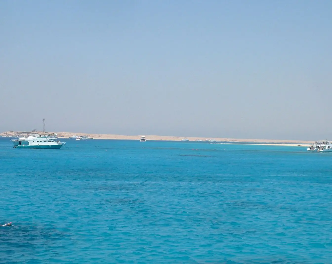 Giftun island off Hurghada, one of the Red Sea islands day boats from the city visit.