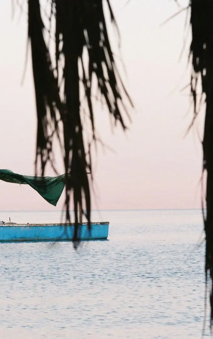 A small fishing boat on the Red Sea