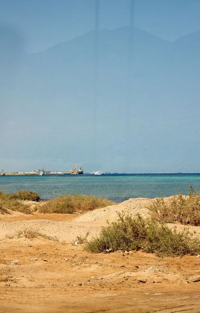 A general view of Safaga on Egypt's Red Sea coast, seen from the south. The photo does not show the town's slaughterhouse.
