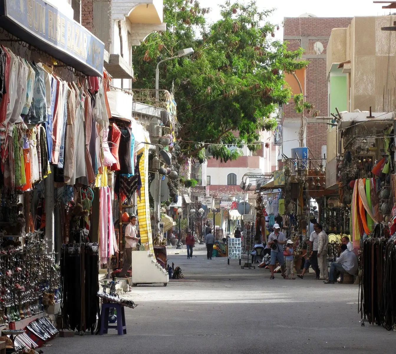 A street scene in Hurghada's old town (El Dahar), not the shopping festival itself