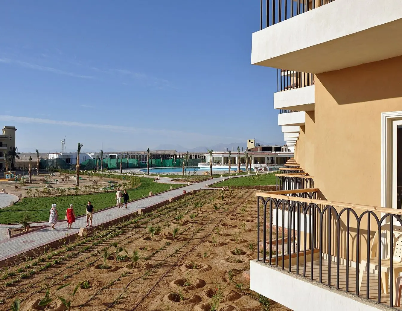 A resort hotel on the seafront at Hurghada. The photograph is a general view and does not show any establishment named in this report.