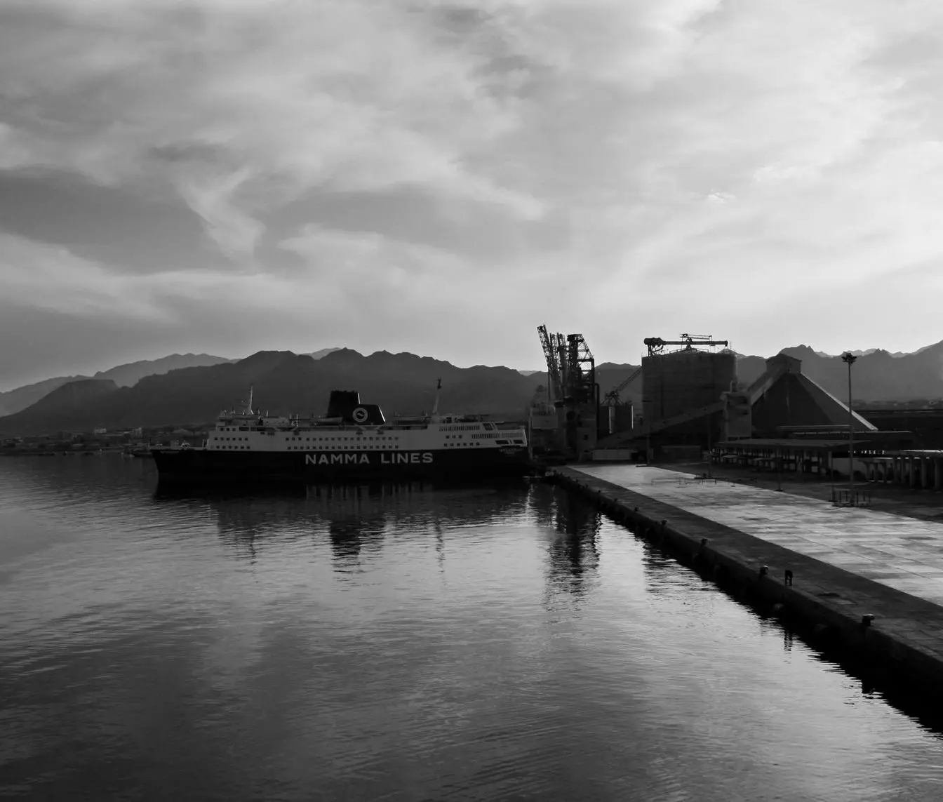 A general view at the port of Safaga on Egypt's Red Sea coast. The photo does not show the town's electricity substation.