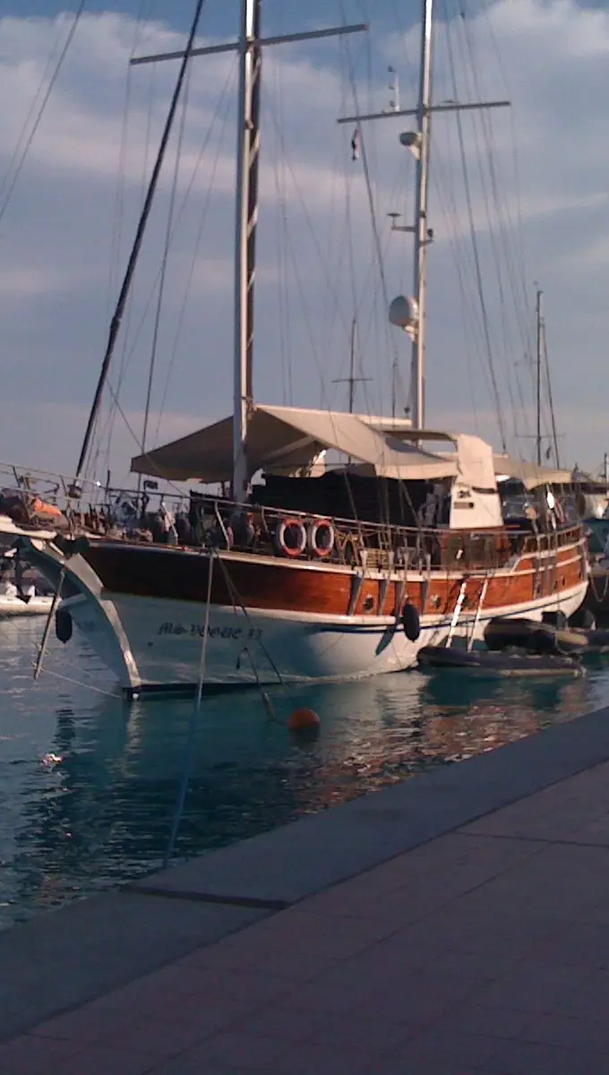 Hurghada Marina, with boats at their moorings