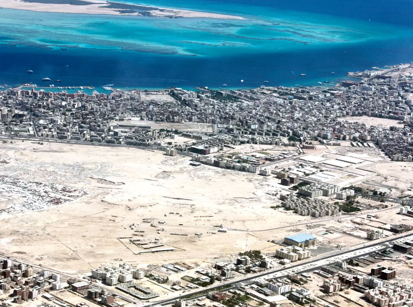 Aerial view of Hurghada. The photo shows the city generally, not the children or location in this story.