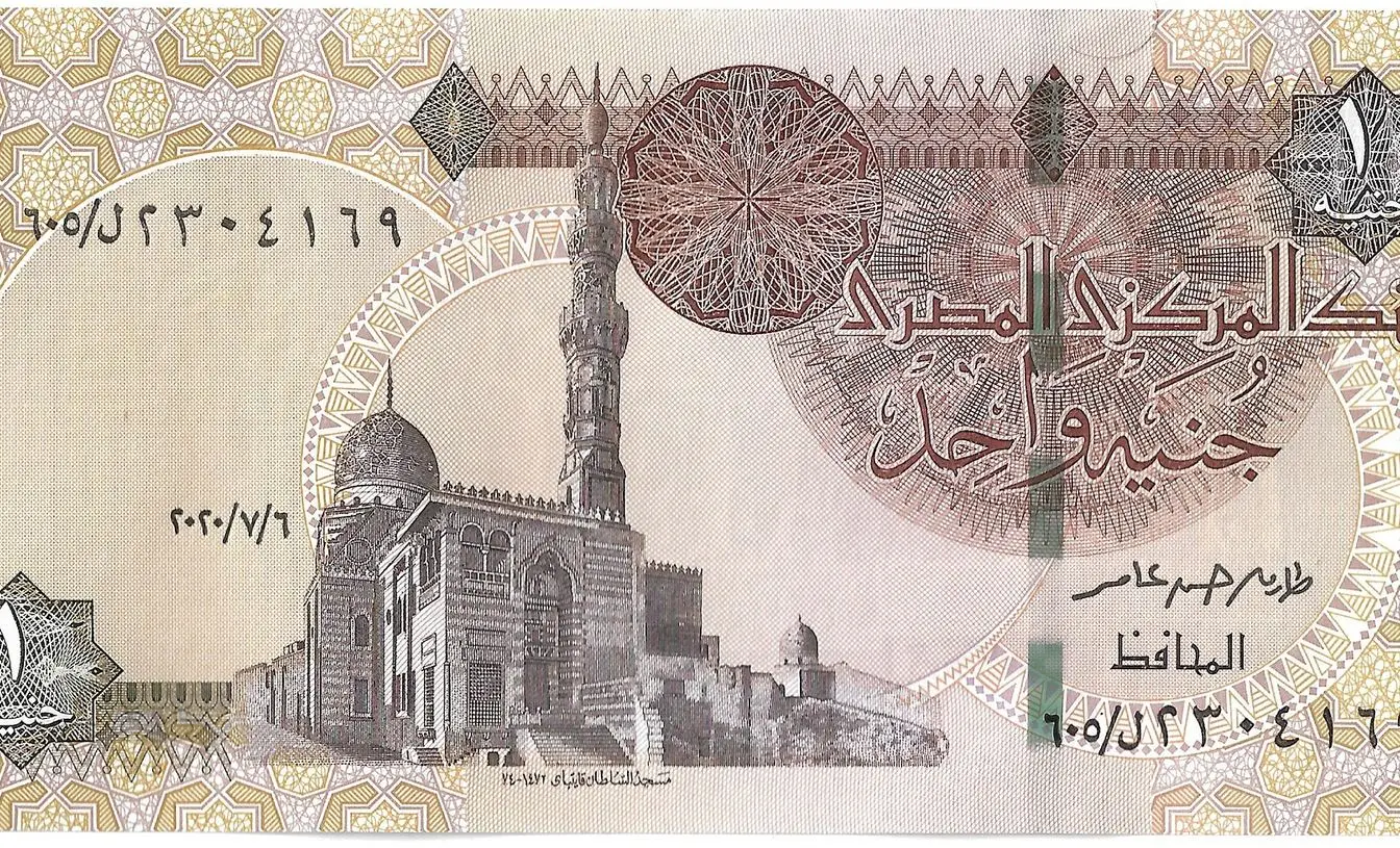 An Egyptian pound banknote