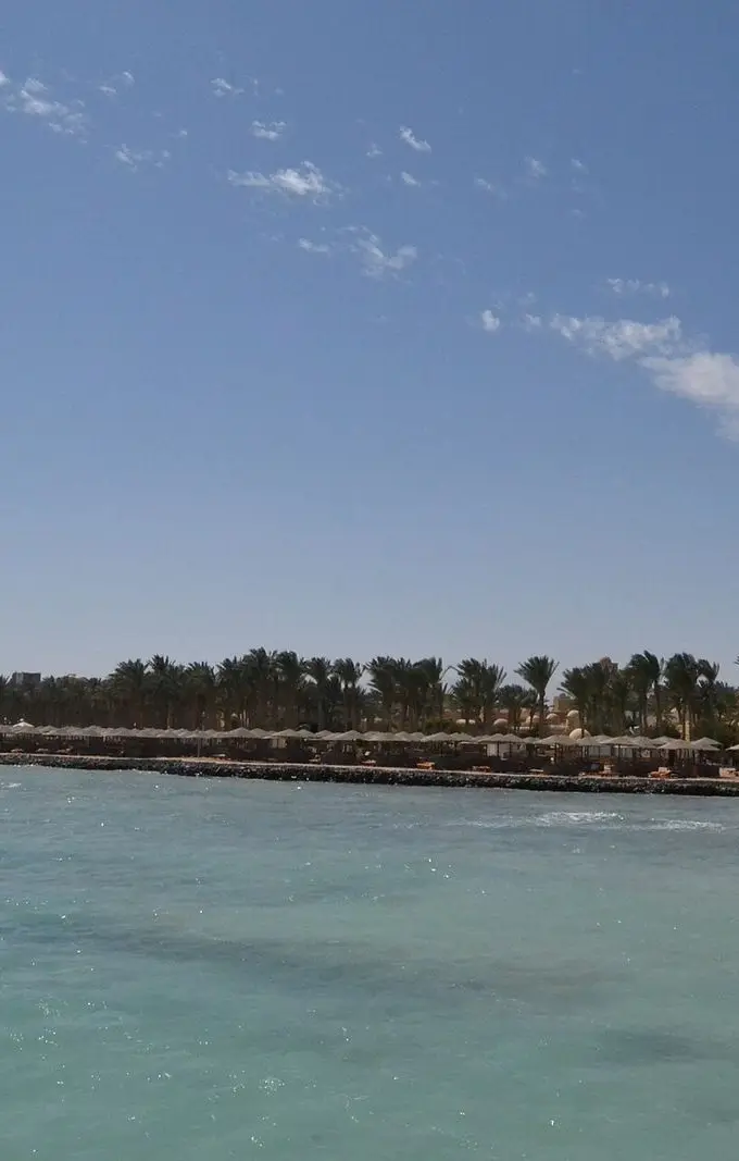A road in Qesm Hurghada, Red Sea Governorate, Egypt, showing local scenery