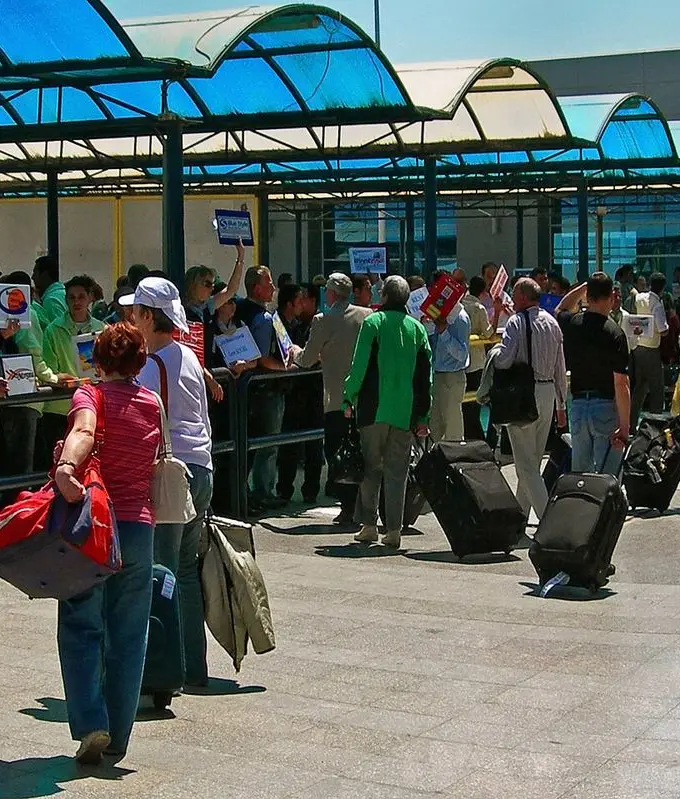 Interior view of Hurghada International Airport in Egypt
